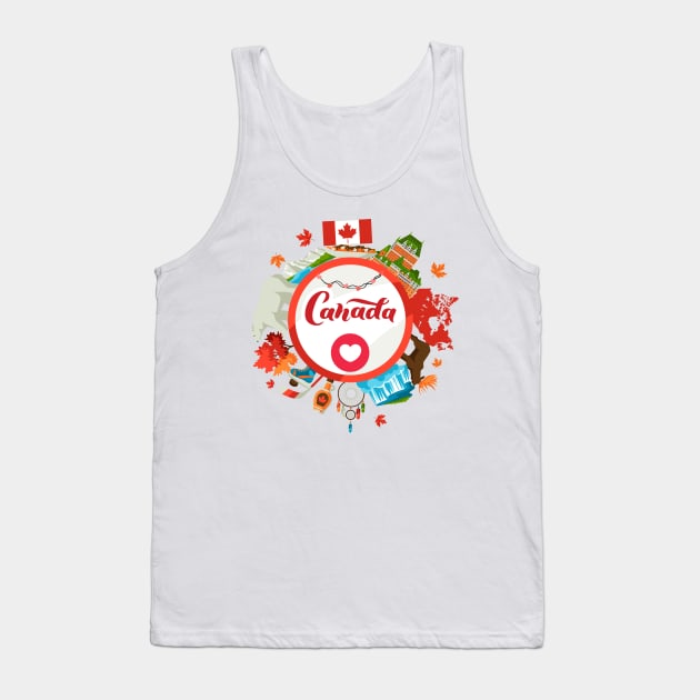 Canada day Tank Top by Funnysart